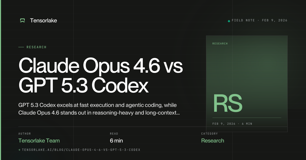 Claude Opus 4.6 vs GPT 5.3 Codex — Tensorlake